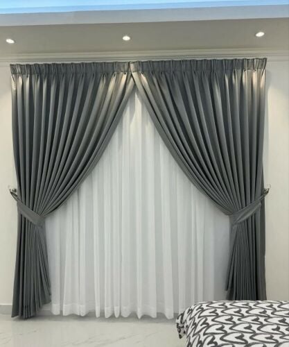 Sofa for Sale And Curtains Fixing